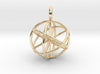 3D Seed of Life Pendant 20mm-Pendants and Necklaces-14k Gold Plated Brass-Sacred Geometry Web 3d printed jewellery