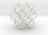 RhombicDodeca Honeycomb 50mm-Mathematical Art-White Natural Versatile Plastic-Sacred Geometry Web 3d printed geometric models