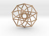 4D Archimedean Hyperform Toroidal Projection-Mathematical Art-14k Rose Gold Plated Brass-Sacred Geometry Web 3d printed geometric models