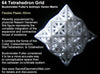 Sacred Geometry: 64 Grid Tetrahedron 35x1mm-Mathematical Art-White Natural Versatile Plastic-Sacred Geometry Web 3d printed geometric models