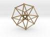 Toroidal Time Traveller Hypercube 100mm-Other-Polished Gold Steel-Sacred Geometry Web 3d printed geometric models