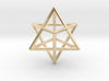 Startetrahedron Merkabah 35mm-Mathematical Art-14K Yellow Gold-Sacred Geometry Web 3d printed geometric models