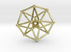Toroidal Hypercube 35mm Time Traveller - chunky-Mathematical Art-14k Gold Plated Brass-Sacred Geometry Web 3d printed geometric models