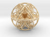 Seed Of Life Sacred Geometry 35mm-Mathematical Art-14k Gold Plated Brass-Sacred Geometry Web 3d printed geometric models