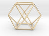 Vector Equilibrium - Cuboctahedron 40mm-Other-14k Gold Plated Brass-Sacred Geometry Web 3d printed geometric models