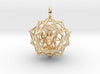 Angel Starship - Dodecahedral 27mm-Pendants and Necklaces-14k Gold Plated Brass-Sacred Geometry Web 3d printed jewellery