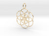 Seed of Life 27mm 33mm 45mm-Pendants and Necklaces-14k Gold Plated Brass: Small-Sacred Geometry Web 3d printed jewellery