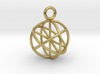 Seed of Life Genesa Sphere 20mm and 30mm-Pendants and Necklaces-Natural Brass: Medium-Sacred Geometry Web 3d printed jewellery