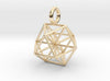 Vector Equilibrium - Cuboctahedron pendant - 21mm & 30mm-Pendants and Necklaces-14k Gold Plated Brass: Small-Sacred Geometry Web 3d printed jewellery